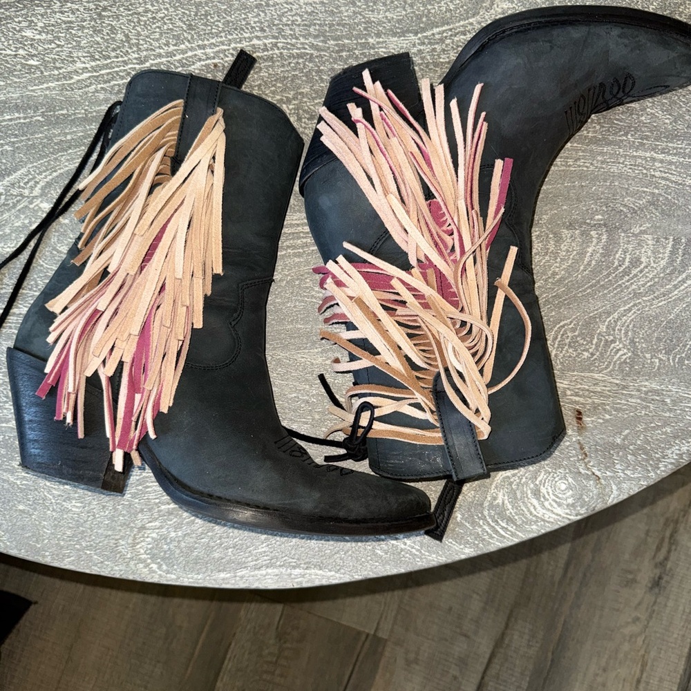 Dingo Fringe Ankle Boots